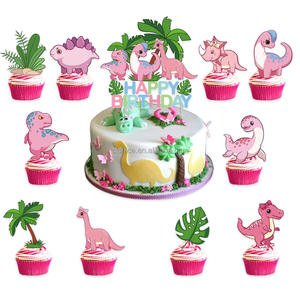 Belle rose dinosaure thème fête d'<span class=keywords><strong>anniversaire</strong></span> filles <span class=keywords><strong>anniversaire</strong></span> Latex ballon bannière gâteau Topper <span class=keywords><strong>Jurassic</strong></span> <span class=keywords><strong>World</strong></span> fête <span class=keywords><strong>décoration</strong></span> - Product Image 3
