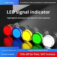 Indicateur lumineux LED Chint ND16-22DS pour boîte de distribution 22mm universel 220V24V, voyant lumineux fabriqué en Chine