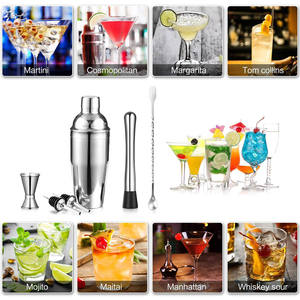 QZQ Bar Accessoires Cocktail Shaker Jigger Vodka Distributeur Équipement En Acier Inoxydable Martini Maison Cuivre Cloche Barman Kit Ensemble - Product Image 4