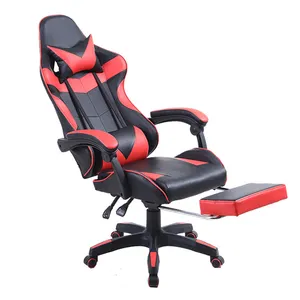 High Back Ergonomic Comfortable PC Racing Computer Reclining Leather Silla Gamer Gaming Office Chair with with Leg Rest