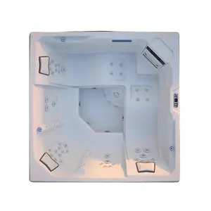 Relax Hot Sale Outdoor Bathtub 5 Adults Whirlpool Hot Tub with Big Massage Jets Jacuzzier Acrylic Tubs