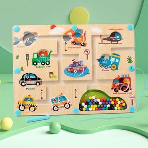 Kids Wooden <b>Puzzle</b> Counting Toy Busy Board Mini Magnetic Color and Number Maze - Product Image 4