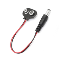 Clip de batterie 9V personnalisable 2.1mm X 5.5mm mâle DC Plug pour Arduino Electronics Connector pour Student Experiment STEM Project