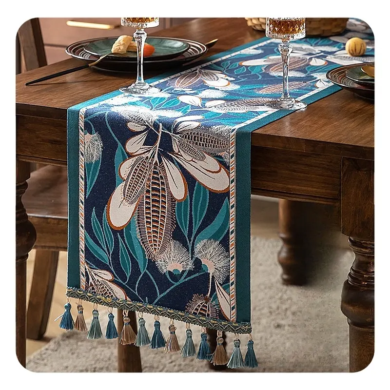 Boho Tisch läufer Retro Design-G Moderner Bauernhaus Tisch läufer mit Quasten Dick gewebter Stoff Esstisch läufer