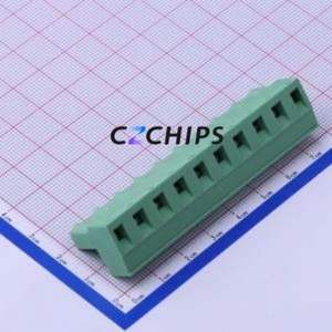 DB2EK-7.62-10P-GN-S Plug-in Terminal Block P=7.62mm Connector Male Plug 1x10P 7.62mm Green - Product Image 2