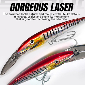SEASKY 24cm Leurre de pêche Jerkbait <span class=keywords><strong>en</strong></span> acier inoxydable 80g à plongée profonde, leurre dur <span class=keywords><strong>pour</strong></span> gros gibier, pêche à <span class=keywords><strong>la</strong></span> <span class=keywords><strong>truite</strong></span> - Meilleure vente - Product Image 6