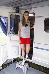 Marchepied empilable de grande taille en plastique gris pour caravanes et camping-cars stabilité améliorée résistance accessoires de camping-car - Product Image 3