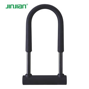 Antivol en acier en forme <span class=keywords><strong>de</strong></span> U JINJIAN 2026 <span class=keywords><strong>pour</strong></span> vélo/moto avec housse en silicone Modèle T610L - Product Image 5