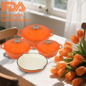 Ustensiles de cuisine en fonte marmite marmite marmite <span class=keywords><strong>moule</strong></span> à pain émail casserole en fonte casserole pour four hollandais avec couvercle - Product Image 6