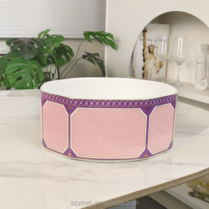 Bol à soupe en céramique et porcelaine résistant à la chaleur, fait main, 9 pouces, décoration pour la maison, cadeau, grande assiette colorée pour la salle à manger - Product Image 3