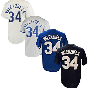 Maillot de baseball américain pas cher cousu sur le dessus 34 Fernando <span class=keywords><strong>Valenzuela</strong></span> - Product Image 5