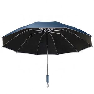 Parapluie d'affaires OEM entièrement automatique inversé de 23 pouces en polyester pour adultes femmes, 10 baleines, design moderne, toutes saisons, résistant aux UV - Product Image 2