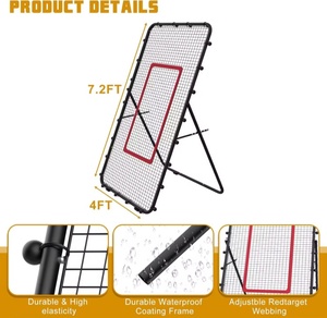 <span class=keywords><strong>Filet</strong></span> <span class=keywords><strong>de</strong></span> rebond multi-sports réglable pour l'entraînement au baseball (frappe et lancement) - Product Image 3
