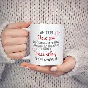 Je t'aime, tu es le <span class=keywords><strong>meilleur</strong></span>, tasse petite amie petit ami, cadeau <span class=keywords><strong>d</strong></span>'anniversaire, tasse à thé à café en céramique <span class=keywords><strong>roman</strong></span>, blanc, 11 oz - Product Image 3