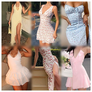 Bán buôn cho Nhà cung cấp Thương hiệu New Tops mix các loại ăn mặc số lượng lớn kiện phụ nữ quần áo sử dụng quần áo của phụ nữ quần áo Ăn mặc - Product Image 1