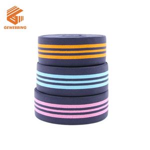 Webbing Elastic Waistband Customized Colorful <b>Ribbon</b> Striped Cheap Wholesale Price Shoes Elastic Band 100 Yard for Boxer Shorts - Product Image 4