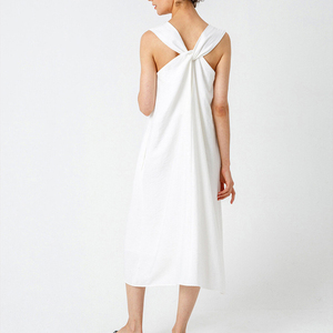 Produttore personalizzato donna Casual Maxi abito in cotone di lino senza maniche supporto personalizzato <span class=keywords><strong>50</strong></span> colori per la scelta del vestito di abbigliamento in lino - Product Image 2