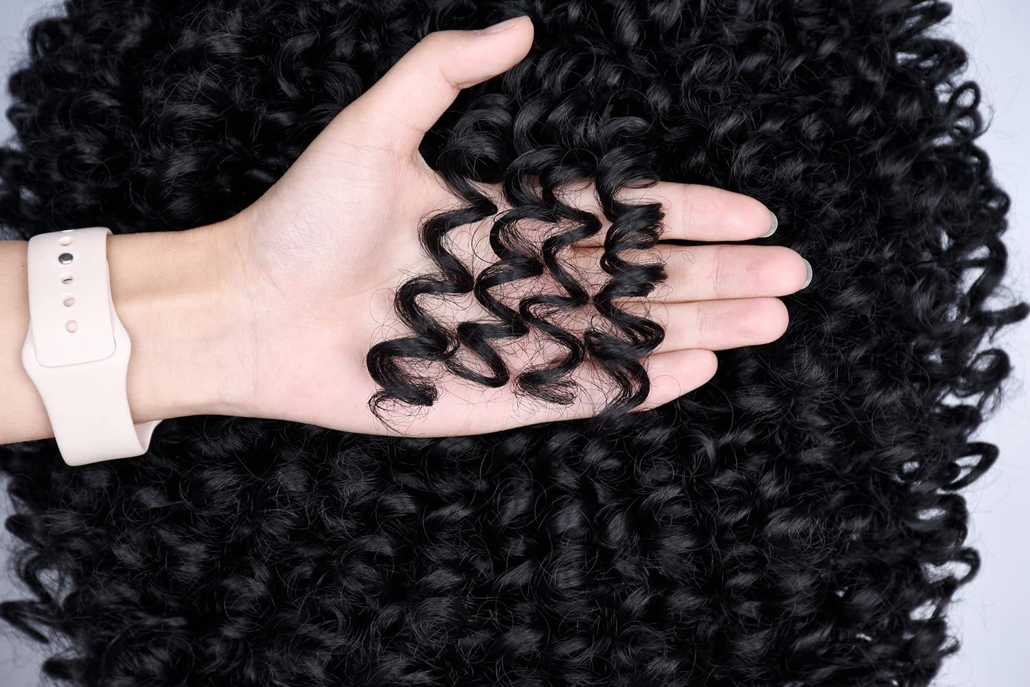 Lot De 2 Perruques Afro Bouclées YAUOIPI - Rose - Cheveux Synthétiques - Pour Déguisement, Carnaval, Fête