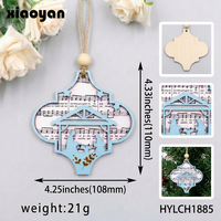 Adorno de Pentagrama de Madera Contrachapada Personalizado para Eid Al Fitr |   Decoración Navideña Personalizada con Partituras |   Marca Xiaoyan, Artículos Religiosos para Niños