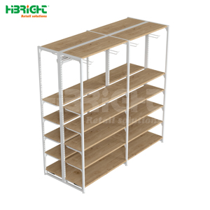 Diseño de equipo de exhibición de supermercado, estante de supermercado de un solo lado resistente, diseño de tienda minorista integral, pared metálica - Product Image 1