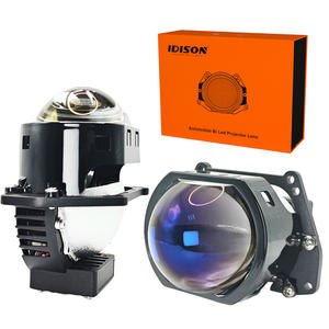 عدسة بروجكتور أمامية ثنائية Led موديل IDISON T6F، مقاس 3 بوصة، تصميم مربع، مصباح أمامي سبوت لايت بقوة 65 وات، 55 وات، 3800 لومن، لون أبيض 6500 كلفن، 5000 كلفن، قطع غيار سيارات - Product Image 1