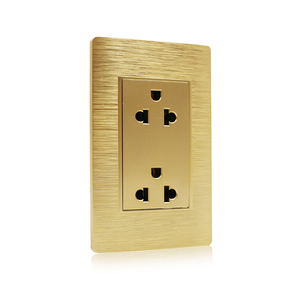 Brass <strong>Sockets</strong> and Switches Electrical Luxury <strong>Gold</strong> Design Thailand Wall <strong>Socket</strong> Multifunction American <strong>Socket</strong> - Product Image 1
