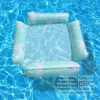 Fauteuil flottant gonflable en PVC rayé pour l'été, pliable et léger, lit flottant pour piscine, radeau de relaxation aquatique pour adulte