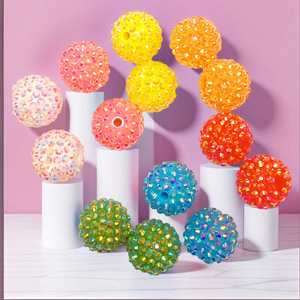 Fashionable DIY Handmade Materials Multi-Color Straight-Hole <b>Acrylic</b> Loose <b>Beads</b> for Bracelets Mobile Phone Jewelry Making - Product Image 1