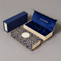 Boîte à chocolat de luxe personnalisée en gros avec inserts et emballage et boîte à truffes de Noël pour biscuits Boîte cadeau