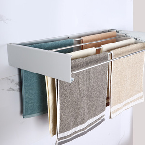 Toalleros para baño montados en la <span class=keywords><strong>pared</strong></span>, toallero <span class=keywords><strong>de</strong></span> baño plegable <span class=keywords><strong>de</strong></span> alta resistencia, soporte <span class=keywords><strong>de</strong></span> almacenamiento a prueba <span class=keywords><strong>de</strong></span> herrumbre, colgador <span class=keywords><strong>de</strong></span> baño Vertical para dormitorio - Product Image 3