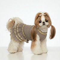Luxuriöses, bequemes, kratzfestes, gehäkeltes, solides Baumwollkleid für Hunde und Katzen, modern, handgefertigt, gestrickt, klein, für Winter, Halloween, Frühling, Weihnachten