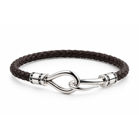 Bracelet à crochet en cuir véritable, bijoux à la mode, articles des meilleurs ventes de la chine, 1 pièce