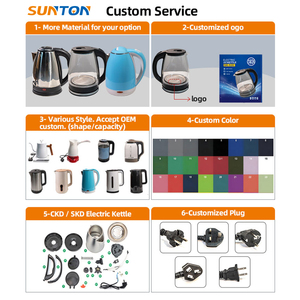 SUNTON le plus populaire moderne 1,8 L prix de gros portable verre borosilicate bouilloire électrique vente - Product Image 6