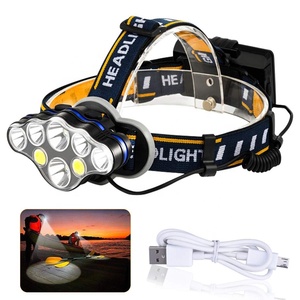 Lampe frontale portable Rechargeable par USB, 8 Modes d'éclairage, idéal pour le Camping, le cyclisme, <span class=keywords><strong>la</strong></span> course à pied et <span class=keywords><strong>la</strong></span> pêche - Product Image 2