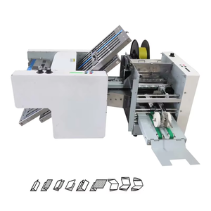 Automatische Desktop 4+2 A3 Papier-Faltmaschine Broschüren-Werbeblatt-Faltmaschine A4 Papier-Kreuzfalzmaschine - Product Image 1