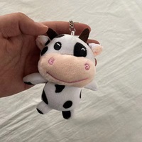 Couples Cadeaux Animal En Peluche Porte-clés En Peluche Dessin Animé En Peluche Vache Pendentif Porte-clés Portefeuille Porte-clés Décoration Sac À Main Pendentif