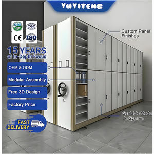 Armoire d'archives mobile, rayonnage compact haute densité pour stockage archivistique - Product Image 1