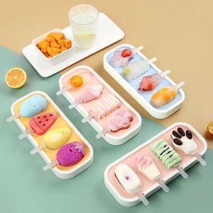 Moule à glace en silicone de qualité alimentaire, design de dessin animé pour enfants, pour la fabrication maison de bâtonnets de glace et de bâtonnets de fromage glacé - Product Image 3