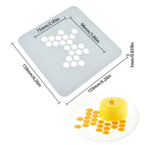Fondant Silicone <b>Mold</b> 3D Chocolate Bar <b>Mold</b> <b>Cake</b> Decoration Tool Honeycomb Plating Stencil - Product Image 6