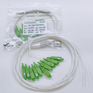 Câble à fibre optique monomode G652A1 0,9 mm 9/125 Pigtail SC APC LSZH neuf, 10 cœurs, longueur 2 m - Product Image 1