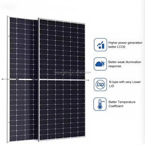 Panel Solar Bifacial de Doble Vidrio de 210 mm, Larga Vida Útil, Sistema de Generación de Energía Solar Conectado a la Red para Techos de Fábrica - Product Image 5