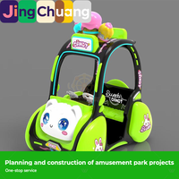 Nouvelle Voiture Tamponneuse Carrée pour Enfants et Deux Adultes, Véhicule d'Amusement Lumineux pour Marché Nocturne, Grand Équipement de Divertissement