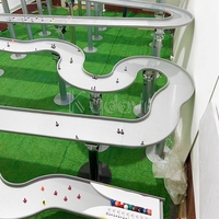 Plateau en marbre course compétition bataille jeu de balle piste de billard personnalisée flipper piste de marbre course pour adultes