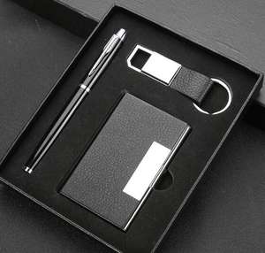 2018 Quality Leather <b>Wallet</b> <b>Gift</b> <b>Set</b>, Keychain and Pen <b>Gift</b> <b>Set</b> for Men. - Product Image 1