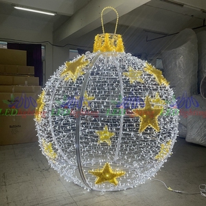 Popular al aire libre a prueba de agua 3D gran LED motivo Luz Decoración bolas de Navidad con motivo de luz para la venta - Product Image 2