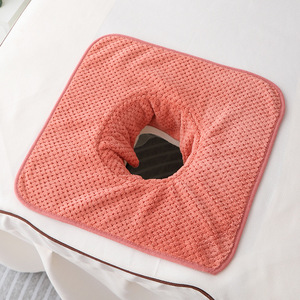 Housse de lit de massage douce avec trou pour le visage, <span class=keywords><strong>serviette</strong></span> de lit de spa réutilisable avec trou pour le visage, drap pour soins de la peau 40*80CM - Product Image 6