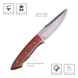 حار بيع خشبية مقبض شفرة مثبتة سكين في الهواء الطلق بقاء التخييم سكين صيد - Product Image 2