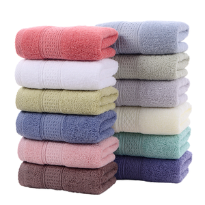 Wholesale Custom Logo High Quality Cotton <strong>Dobby</strong> Terry Shower <strong>Towels</strong> Promotional Bath <strong>Towels</strong> Set for Home Solid Color Woven - Product Image 1
