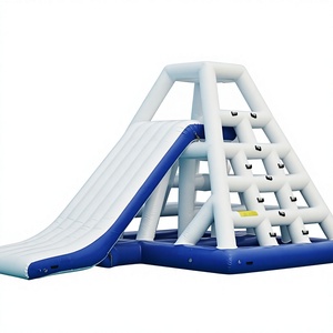 Custom <b>Inflatable</b> PVC <b>Water</b> Park Triangle <b>Slide</b> Climbing Pyramid Toys 100-500kg Capacity for Home/School Use - Product Image 1