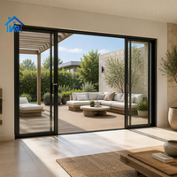 Portes coulissantes en verre de grande taille conformes aux normes NFRC américaines pour patio, cadre en aluminium, isolation thermique, double vitrage